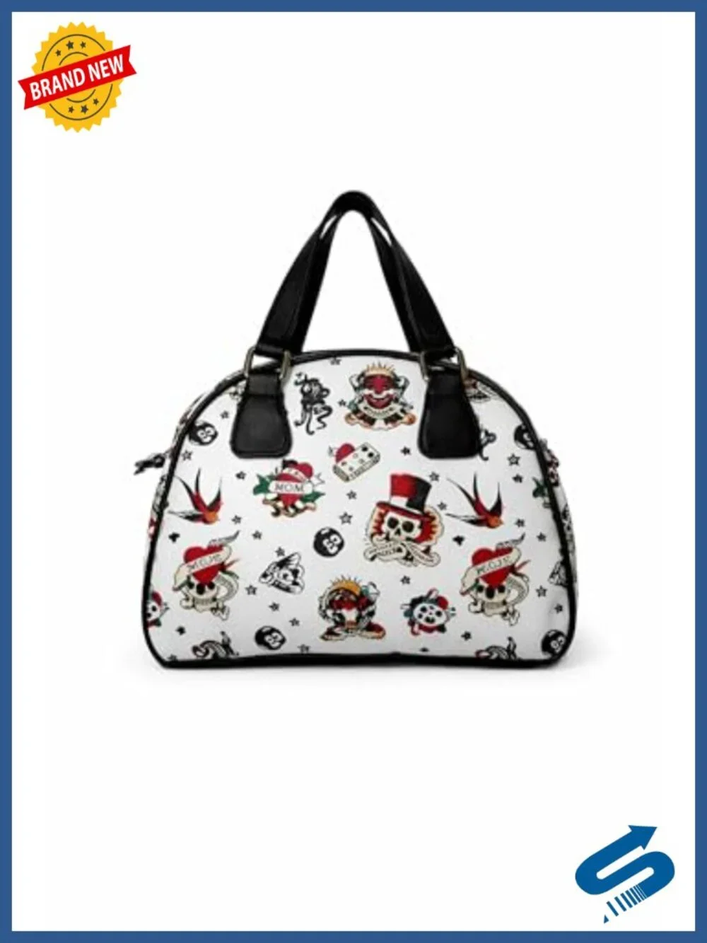 Faux Leather Satchel Crossbody Shoulder Bag with Zipper Closure